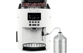 Krups Essential EA8161 Machine à café automatique avec buse vapeur "Cappuccino" 15 bar blanc