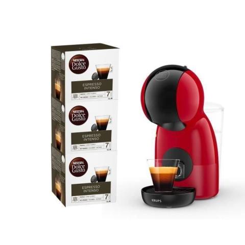 KRUPS Nescafé Dolce Gusto Machine à café + 48 dosettes, Cafetière espresso, Compact, Multi-boissons, Piccolo XS rouge YY4580FD KRUPS Nescafé Dolce Gusto Machine à café + 48 dosettes, Cafetière espresso, Compact, Multi-boissons, Piccolo XS rouge YY4580FD