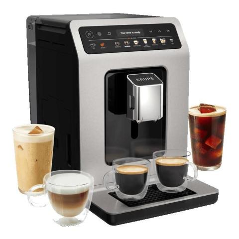 RECONDITIONNÉ KRUPS Evidence Hot & Cold Machine expresso automatique 18 recettes intégrées EA898DF1-RA RECONDITIONNÉ KRUPS Evidence Hot & Cold Machine expresso automatique 18 recettes intégrées EA898DF1-RA
