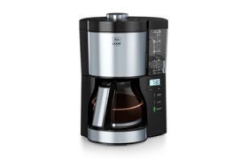 Cafetière filtre Melitta Look V Timer 1025-08 Noir/Acier Brossé