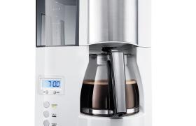 CAFETIÈRE OPTIMA TIMER BLANC-ACIER BROSSÉ