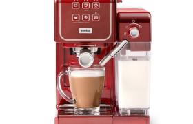 Expresso combiné cafetière BREVILLE Prima Latte III rouge VCF147X