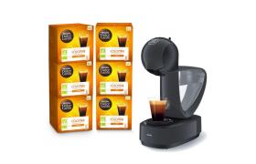 Expresso DOLCE GUSTO YY4345FD INFINISSIMA GRIS + 6 boites de capsules café Bio