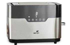 Grille-pain tactile 2 larges fentes inox Smart Toaster