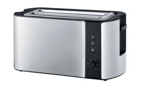 Grille-pains 2 fentes 1400w inox/noir - at2590
