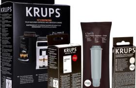 Kit de nettoyage pour machine à café Krups : Filtre à eau F088, pastilles de nettoyage XS3000, détartrant F054
