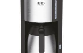 KRUPS Cafetière filtre isotherme, 1 L, Jusqu’à 12 tasses, Programmable, Maintien au chaud 4 h, Anti-goutte, Pro Aroma KM305D10