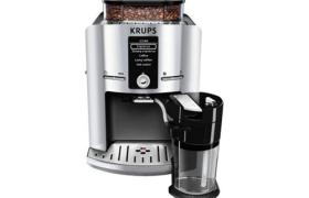Krups EA 829E Latt'Espress - Machine à café automatique avec buse vapeur "Cappuccino" - 15 bar - argent/noir
