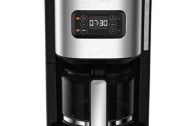 Krups Excellence Cafetière Electrique Inox 125 L Programmable 24h Sélecteur Puissance dInfusion Fonction 1/4 Tasses Auto-Off Après