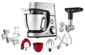 KRUPS - Krups KA631D Master Perfect Gourmet Robot culinaire 1100 W 8 vitesses Bol en acier inoxydable 4,6 l 5 accessoires : kit de