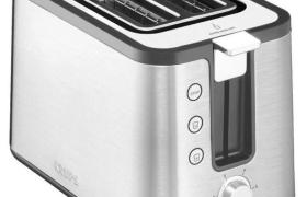Krups KRUPS KH442D10 Control Line Grille-pain inox, Toaster 2 fentes larges, Remontée extra haute, Fonctions réchauffage et décong