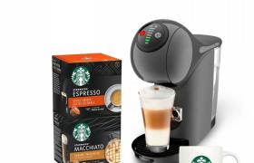Krups - nescafe dolce gusto YY4893FD Machine a café + 2 boites de capsules espresso et macchiato + mug Starbucks, Compact, Anth…