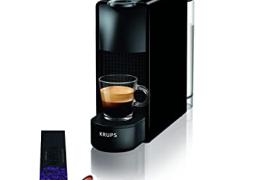 Krups Nespresso Essenza Mini noir Machine à café, 0,6 L, 19 bars, Cafetière à capsule de café, Barista, 2 tailles de tasse, Espresso, Lungo, Design ultra compact, Automatique XN110810
