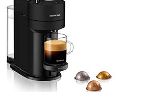 Krups Nespresso Machine à café, Cafetière à capsules, 5 tailles de tasses, Expresso, Café long, Large choix de boissons, Vertuo Next, Noir YY4606FD