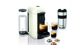 Krups Vertuo Plus blanc Machine expresso, Nespresso, Machine à café, Cafetière expresso, 5 tailles de tasses, 1,2L, Capsule de café Espresso YY3916FD