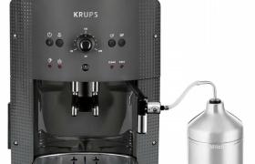 KRUPS YY4451FD Machine à café automatique avec broyeur à grains Essential avec mousseur à lait - Pression 15 bars - Grise