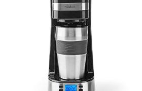Machine à café | Capacité maximale: 0.4 l | Nombre de tasses à la fois: 1 | Allumer la minuterie | Argent/Noir