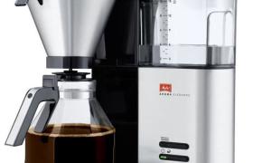 MELITTA 1012-01 Cafetiere filtre Aroma Elegance Glass Basis - Noir/ Acier brossé