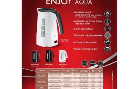 Melitta Bouilloire Graduée, Capacité 1,7 L, Enjoy Aqua, Noir/Rouge, 100301