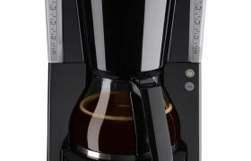 MELITTA Cafetière filtre - 1011-04 - fonction AromaSelector®/Système anti-gouttes/Réservoir à eau transparent - Noir/Acier brossé