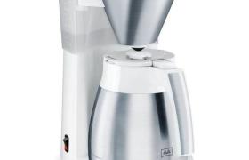 MELITTA Cafetière isotherme Easy Top Therm Inox 1010-10 - 1 L - 8 à 10 Tasses - Blanc / Acier brossé
