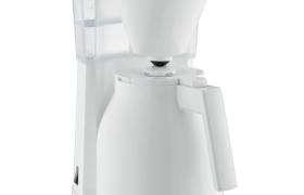 Melitta Easy Therm II 1023-05 Blanc - Cafetière - Thermo-pot à commande à une main, réservoir d'eau transparent -Blanc