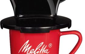 Melitta Kit De Filtration Manuelle, 1 Porte-filtre De Taille 1x2, 1 Mug En Porcelaine (290 Ml), 5 Filtres À Café 1x2, Pour Over, Noir
