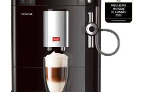 Melitta - Machine à Café à Grain Passione® Noir - Machine Expresso Automatique avec préparation au lait & Best Aroma