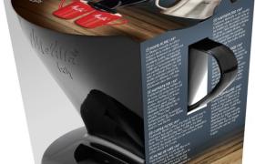 Melitta Porte-filtre, Pour Filtre À Café 1x4, Compatible Avec 1 Verseuse Ou 2 Tasses, Plastique, Pour Over, Noir