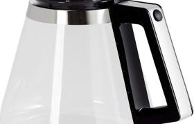 Melitta  Verseuse en Verre Graduée, Capacité 1,25 Litre, Pour Cafetières à Filtres Aroma Signature DeLuxe Black, Noir/Argent -