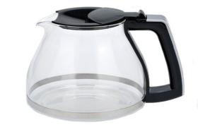 Melitta Verseuse En Verre Graduée, Capacité 1,25 Litre, Pour Cafetières À Filtres Look Iii Selection Et Deluxe, Noir/argent