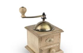 Moulin à café manuel en bois finition antiquaire 21 cm Antique Moulin à café manuel en bois finition antiquaire 21 cm Antique