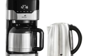 Set petit déjeuner Cafetière programmable et Bouilloire électrique