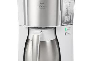 Cafetière filtre MELITTA - Look V Therm Perfection 1025-15 Blanc/Acier Brossé - 10 tasses - AromaSelector®