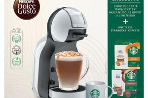 Cafetière Nescafé Dolce Gusto Krups YY5572 Coffret Starbucks mini me Gris Artic Cafetière Nescafé Dolce Gusto Krups YY5572 Coffret Starbucks mini me Gris Artic