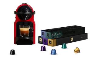 Cafetière Nespresso Krups YY5789 INISSIA rouge + 50 capsules