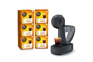 Expresso DOLCE GUSTO YY4345FD INFINISSIMA GRIS + 6 boites de capsules café Bio