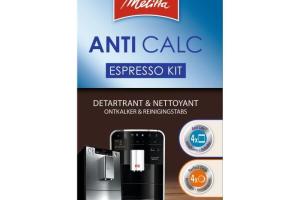 Kit de nettoyage - Melitta - Machines à Expresso - Anti Calc et Perfect Clean - Noir - Grains de café