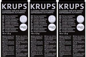 Krups - 3x Pastillles nettoyantes (10pcs) d'origine pour machine à café trois pièces Krups - 3x Pastillles nettoyantes (10pcs) d'origine pour machine à café trois pièces