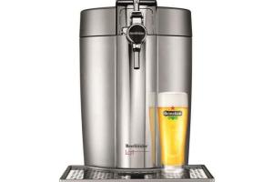 KRUPS BEERTENDER VB700E00 Loft Edition Machine à bière pression, Tireuse à bière, Pompe à bière, Fût 5L, Indic. LED, Silver/Chrome