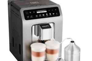 KRUPS - Cafetière 4132 - Expresso avec broyeur Evidence plus Titane - Pot à lait Inox - 1450W - 15 bars - Réservoir d'eau 2.3L KRUPS - Cafetière 4132 - Expresso avec broyeur Evidence plus Titane - Pot à lait Inox - 1450W - 15 bars - Réservoir d'eau 2.3L