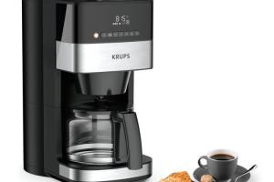 Krups Cafetière filtre programmable café grains ou loulu écran digital KM832810