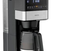 Krups Cafetière noir argent Nombre de tasse=18 avec broyeur écran Krups Cafetière noir argent Nombre de tasse=18 avec broyeur écran