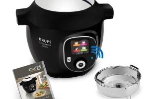 Krups Cook4Me+ Connect Multicuiseur 1600 4 l Noir/Gris - CZ7158 Krups Cook4Me+ Connect Multicuiseur 1600 4 l Noir/Gris - CZ7158