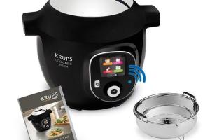 Krups Cook4Me+ Connect Multicuiseur 1600 4 l Noir/Gris - CZ7158 Krups Cook4Me+ Connect Multicuiseur 1600 4 l Noir/Gris - CZ7158