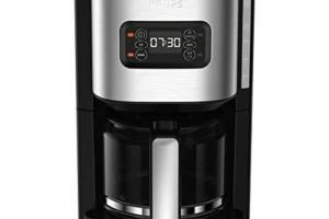 Krups Excellence Cafetière Electrique Inox 1,25 L Programmable 24h Sélecteur Puissance d'Infusion Fonction 1/4 Tasses Auto-Off Après