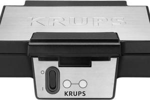 Krups F DK2 51 - Gaufrier - 850 Watt - noir/inox Krups F DK2 51 - Gaufrier - 850 Watt - noir/inox