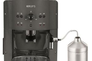 KRUPS Machine à café broyeur grain Mousseur de lait 2 tasses espressos simultané Nettoyage automatique Essential grise YY5149FD KRUPS Machine à café broyeur grain Mousseur de lait 2 tasses espressos simultané Nettoyage automatique Essential grise YY5149FD