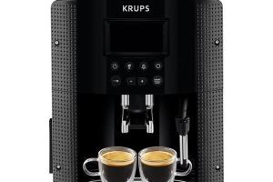 KRUPS Machine à café grain, 1.7 L, Cafetière espresso, Buse vapeur pour Cappuccino, 2 tasses en simultané, Essential YY8135FD