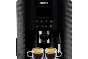 KRUPS Machine à café grain, 1.7 L, Cafetière espresso, Buse vapeur pour Cappuccino, 2 tasses en simultané, Essential YY8135FD